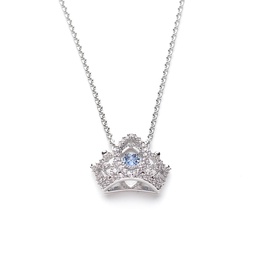 womens bee a queen rhodium-plated crystal necklace