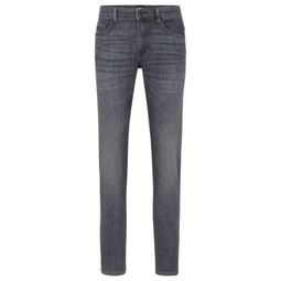 slim-fit jeans in lightweight gray comfort-stretch denim