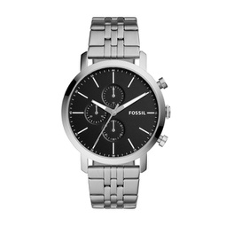 mens 44mm luther chronograph, stainless steel watch