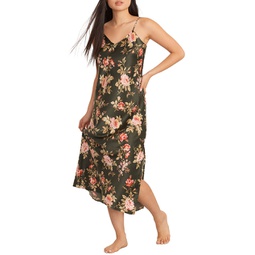 womens floral long woven gown