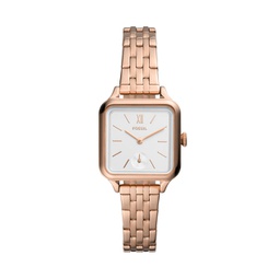 Fossil Womens Colleen Three-Hand, Rose Gold-Tone Stainless Steel Watch