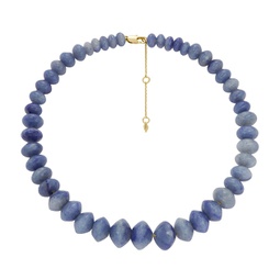 womens all stacked up blue aventurine beaded necklace