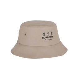 cotton logo bucket hat
