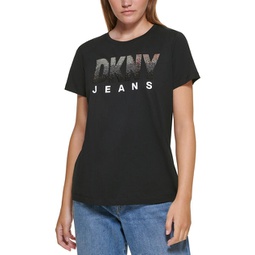 womens sequined ombre t-shirt