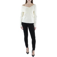 womens fitted asymmetric pullover sweater