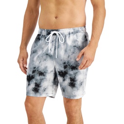 mens volley shorts tie-dye swim trunks