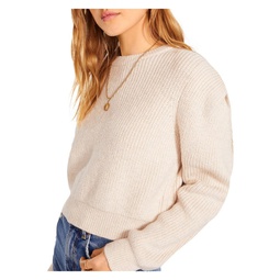 future nostalgia womens cropped puff sleeve pullover sweater