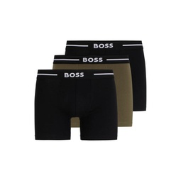 three-pack of boxer briefs with logo waistbands