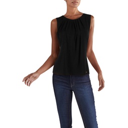 womens pleated sleeveless camisole top
