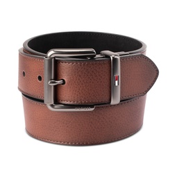 Men's Two-In-One Reversible Casual Matte and Pebbled Belt
