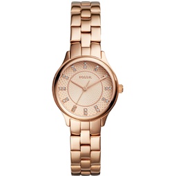 Womens Modern Sophisticate Three Hand Rose Gold Tone Stainless Steel Watch 30mm