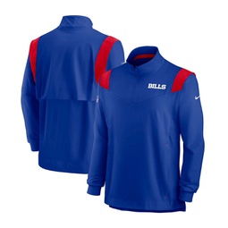 Mens Royal Buffalo Bills 2021 Sideline Coaches Repel Quarter-Zip Jacket