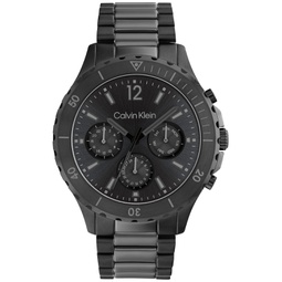 Black Stainless Steel Bracelet Watch 44mm