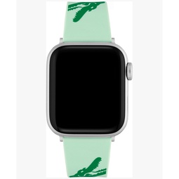 Crocodile Print Turquoise Silicone Strap for Apple Watch 38mm/40mm