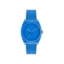 Unisex Three Hand Project Two Blue Resin Strap Watch 38mm