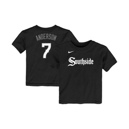 Toddler Unisex Tim Anderson Black Chicago White Sox City Connect Name & Number T-shirt