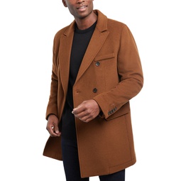 Mens Lunel Wool Blend Double-Breasted Overcoat