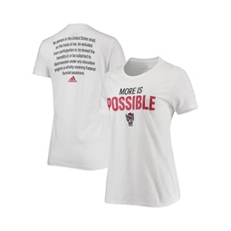 Womens White NC State Wolfpack More Is Possible T-shirt