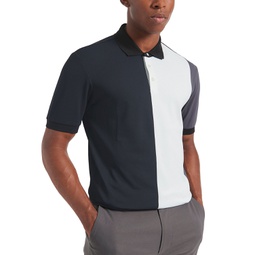 Mens 360 Motion Pique Colorblocked Short-Sleeve Polo