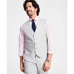 Mens Modern-Fit TH Flex Stretch Linen Suit Vest