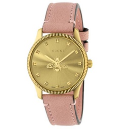 Womens Swiss G-Timeless Slim Light Pink Leather Strap Watch 29mm