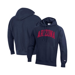 Mens Navy Arizona Wildcats Team Arch Reverse Weave Pullover Hoodie