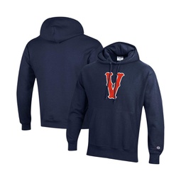 Mens Navy Virginia Cavaliers Vault Logo Reverse Weave Pullover Hoodie