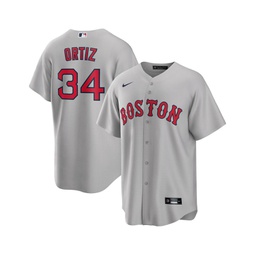 Mens David Ortiz Gray Boston Red Sox Road Replica Player Jersey