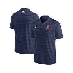 Mens Navy Boston Red Sox Authentic Collection Victory Striped Performance Polo Shirt