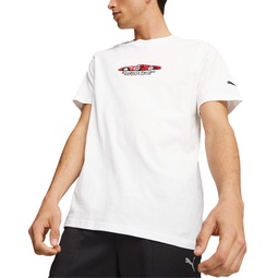 Mens Ferrari Race Embroidered Graphic T-Shirt