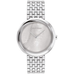 Womens 2H Quartz Silver-Tone Stainless Steel Bracelet Watch 34mm