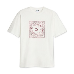 Mens Paisley Graphic Short-Sleeve Crewneck T-Shirt