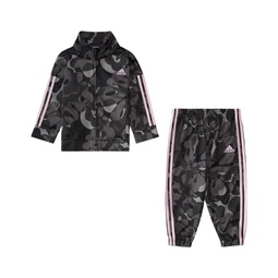 Baby Girls Tricot Full Zip Jacket and Joggers 2 Piece Set