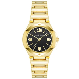 Womens Quartz Gold-Tone Alloy Bracelet Watch 29mm