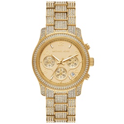 Womens Runway Chronograph Gold-Tone Stainless Steel Watch 38mm