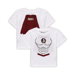 Toddler Boys and Girls White Florida State Seminoles Super Hero T-shirt