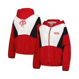 Womens Red White Wisconsin Badgers Game Day Full-Zip Jacket