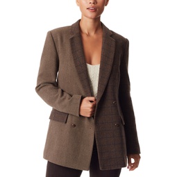 Womens Braelynn Relaxed Double-Breasted Blazer