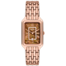 Womens Raquel Three-Hand Date Rose Gold-Tone Stainless Steel Watch 26mm