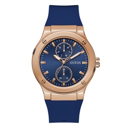 Mens Multi-Function Blue Silicone Watch 45mm