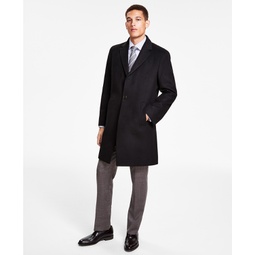 Mens Classic-Fit Solid Overcoats