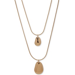 Gold-Tone Pebble 32 Layered Pendant Necklace