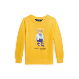 Toddler and Little Girls Polo Bear Fleece Sweatshirt