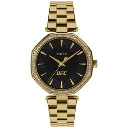 UFC Womens Jewel Analog Gold-Tone Stainless Steel Watch 36mm