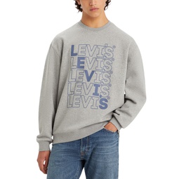 Mens Relaxed-Fit Logo Crewneck Sweatshirt