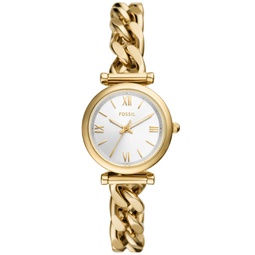 Womens Carlie Three-Hand Gold-Tone Stainless Steel Watch 28mm