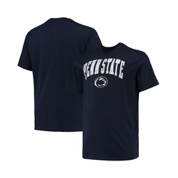Mens Navy Penn State Nittany Lions Big and Tall Arch Over Wordmark T-shirt