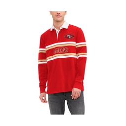 Mens Scarlet San Francisco 49ers Cory Varsity Rugby Long Sleeve T-shirt