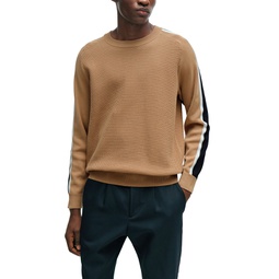 Mens Color-Blocking And Mesh Detail Sweater