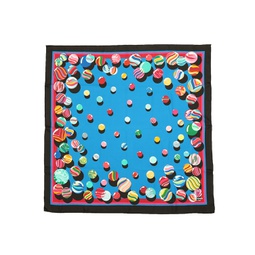 Womens Marbles Silk Square